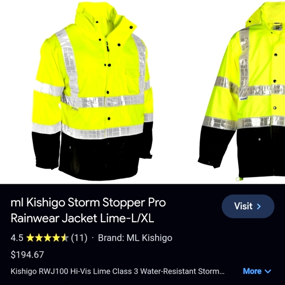 Columbia - Kishigo Storm Stopper Pro Rainwear Jacket - Picture 2 of 11